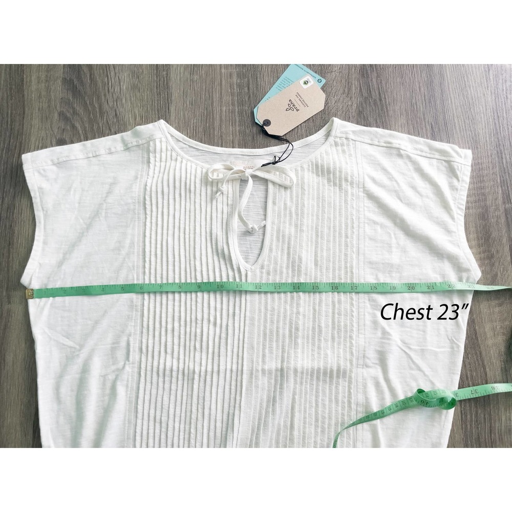 prAna Ocupas Popover Top Soft White Size Small New With Tags - Picture 5 of 8